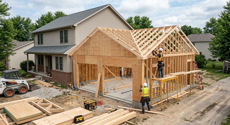 Attached Garage Construction in Cypress, TX