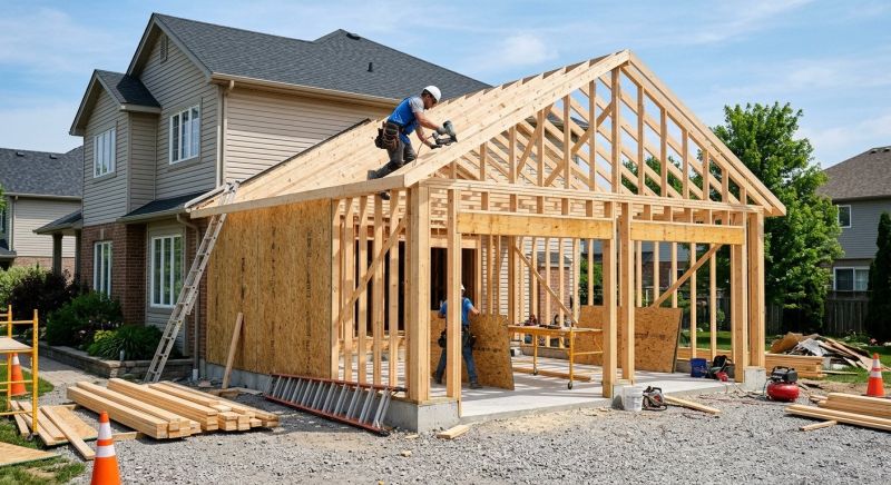Two Story Garage Construction in Katy, TX
