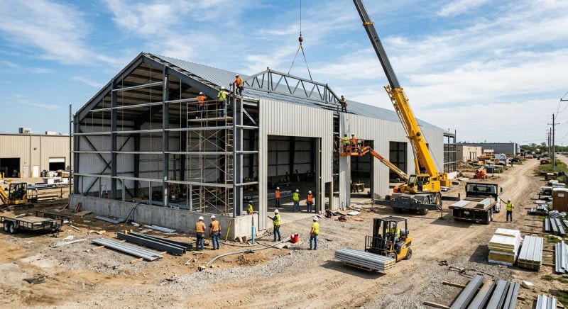Warehouse Garage Construction in Conroe, TX