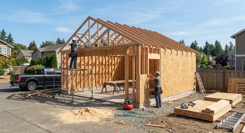 Wood Garage Installation in Pearland, TX